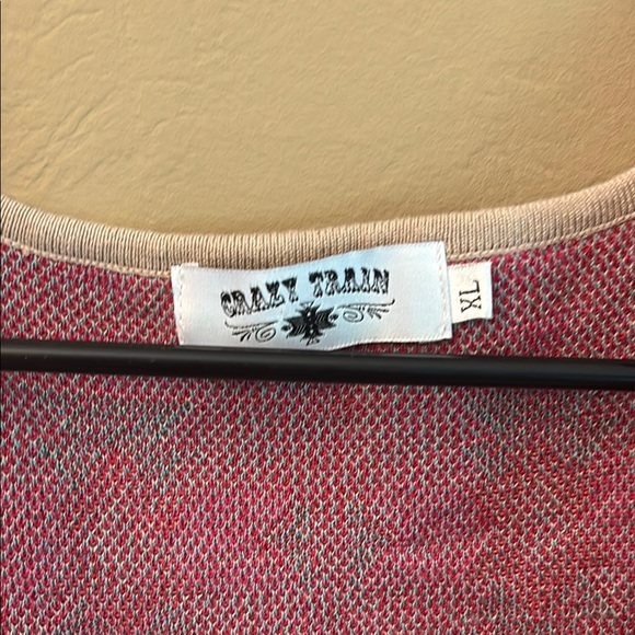 Crazy Train Pink and Red Patterned Cardigan - Picture 3 of 3